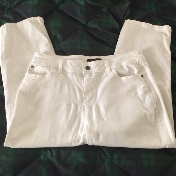 Dana Buchman Pants - Dana Buchaman White Denim Crops